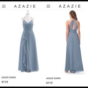 Azazie dusty blue “Dawn” dress NWT